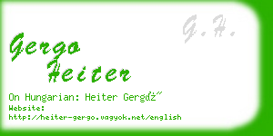 gergo heiter business card